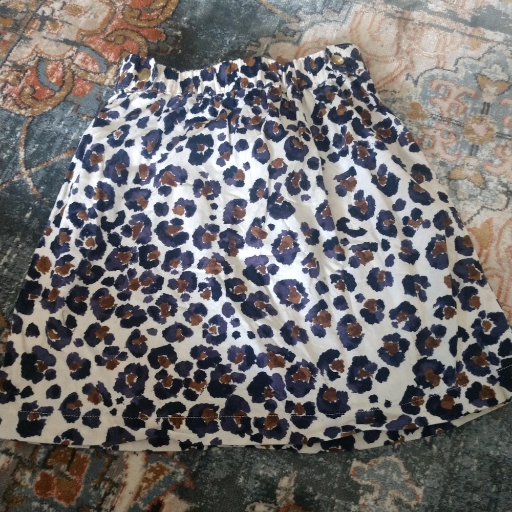 Size 10 Leopard Print Corduroy Crewcuts Skirt